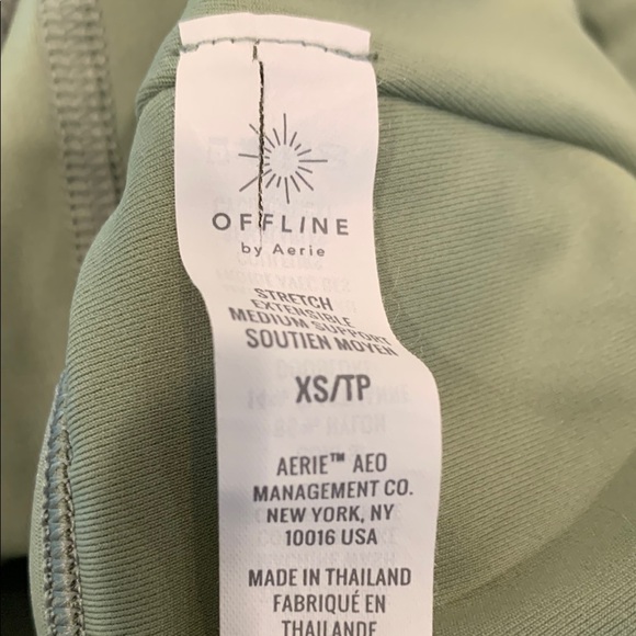 Aerie Olive Ribbed sports bra - Picture 2 of 3